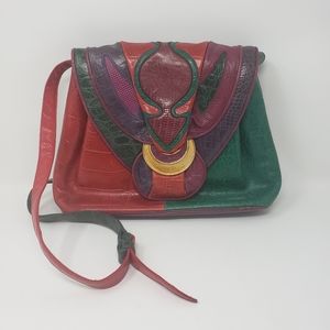 Sharif | Vintage Colorful Leather Shoulder Purse